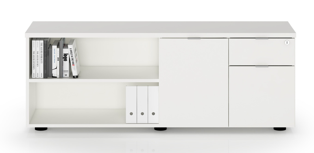 Austin Side Board Cabinet (White, Cam-Lock, 1500, 1D1F)